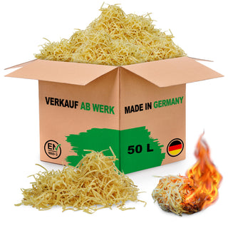 Anzündwolle lose - 50 Liter / 4 kg Anzündfasern